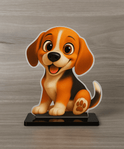 Figura personalizada de tu mascota en metacrilato, diseño colorido y detallado que refleja su personalidad única