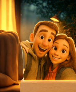 figura personalizada para parejas con luz LED