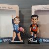 Figura personalizada infantil estilo cartoon niña gimnasia ritmica y niño vestido de futbol - Ploopi Kids