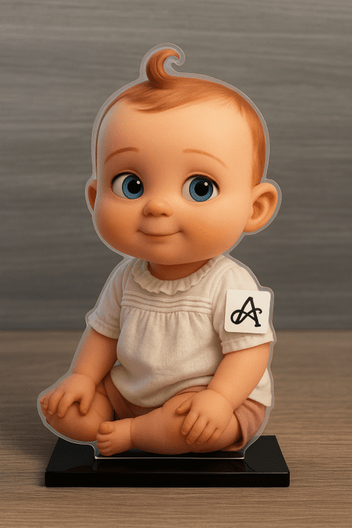 Figura personalizada de bebé para bautizo