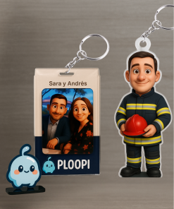 Llavero personalizado en metacrilato con figura cartoon 2D – Ploopi