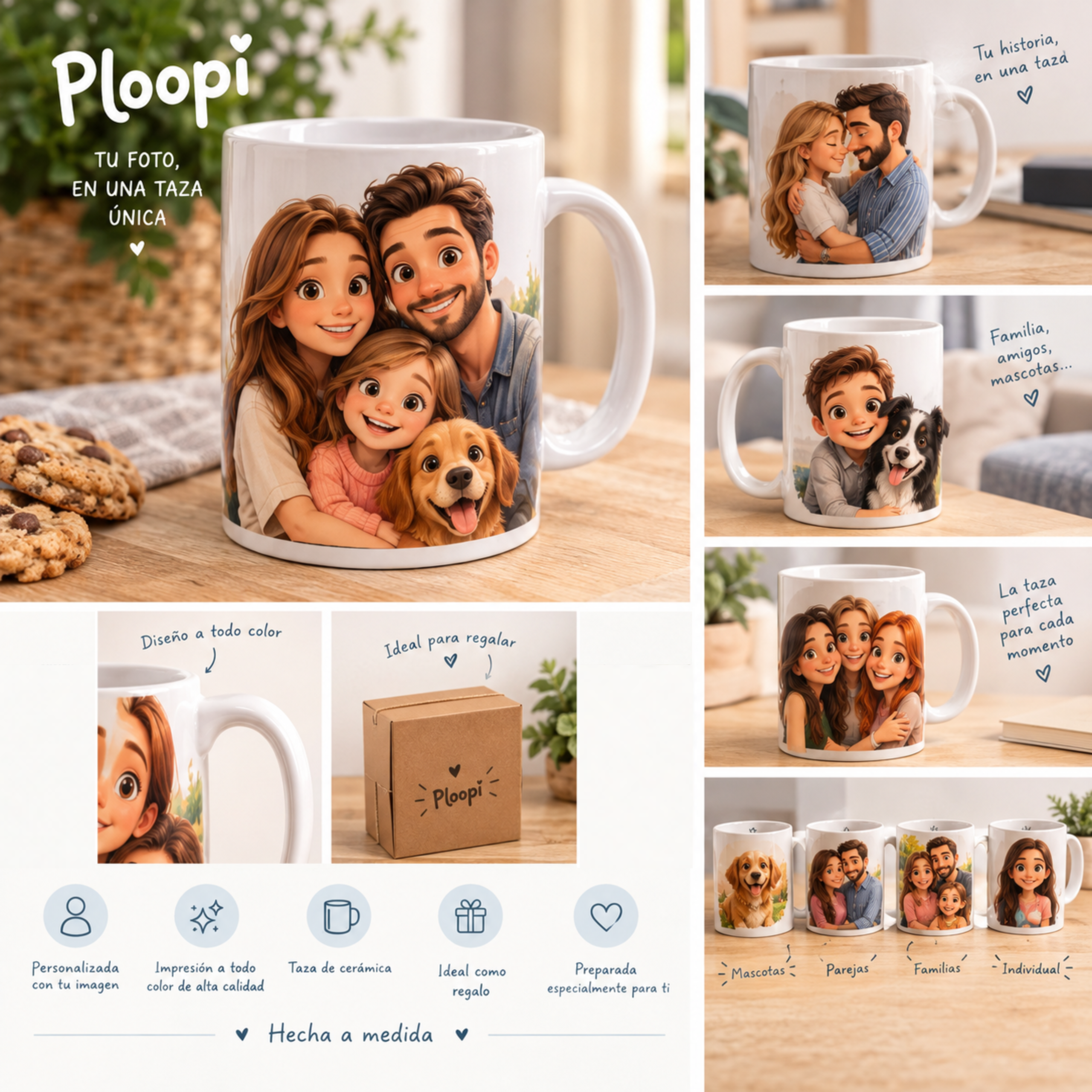 Taza personalizada con foto | Estilo Cartoon | Ploopi